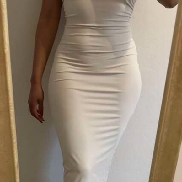 Solid Ruched Waist Tank Dress - Picture 3 of 5